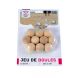 Houten Jeu de boules buts naturel kleur 10st.